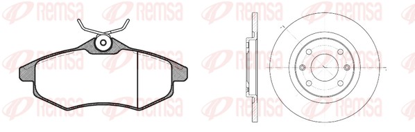 Kit de freins, frein à disques REMSA 8881.00