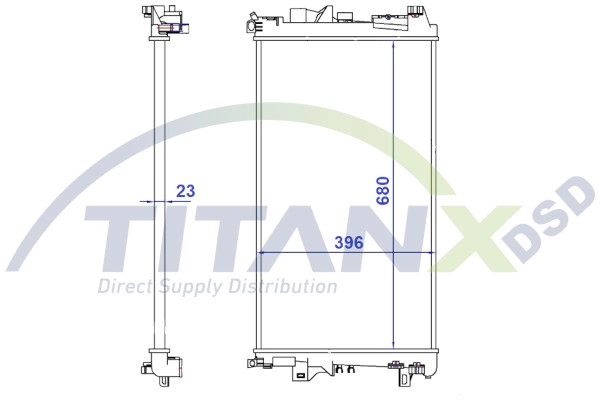 Radiateur, refroidissement du moteur TitanX RD319001