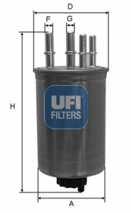 Filtre à carburant UFI 24.130.00