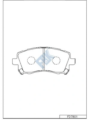 Kit de plaquettes de frein, frein à disque FBK FD7801
