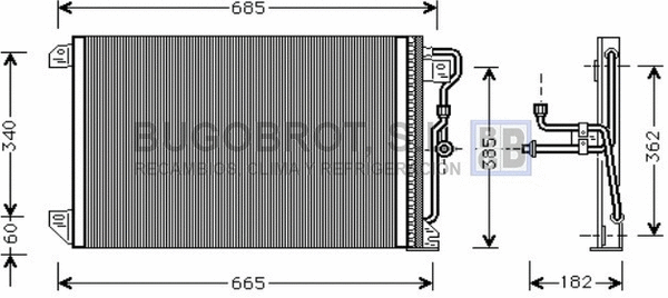 Condenseur, climatisation BUGOBROT 62-JE5020