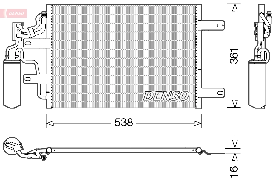 Condenseur, climatisation DENSO DCN20025