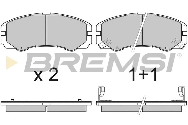 Kit de plaquettes de frein, frein à disque BREMSI BP2580