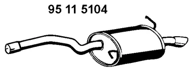 Silencieux arrière EBERSPÄCHER 95 11 5104
