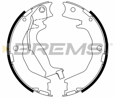 Jeu de mâchoires de frein, frein de stationnement BREMSI GF0768