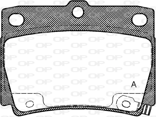 Kit de plaquettes de frein, frein à disque OPEN PARTS BPA0750.02