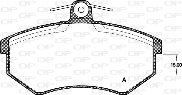 Kit de plaquettes de frein, frein à disque OPEN PARTS BPA0134.00