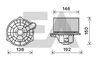 Moteur électrique, pulseur d'air habitacle EACLIMA 42A28026