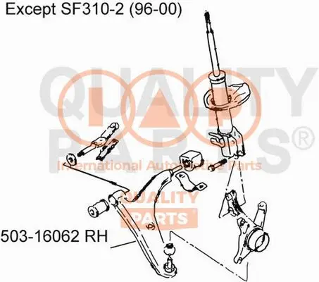 Bras de liaison, suspension de roue IAP QUALITY PARTS 503-16062