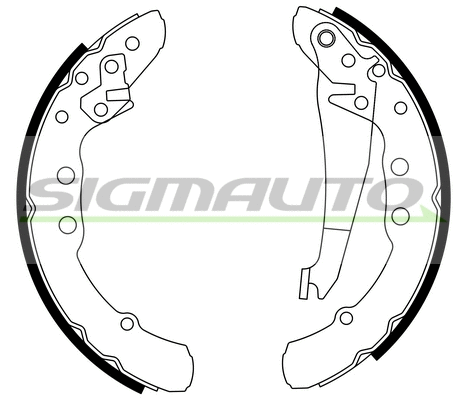 Jeu de mâchoires de frein SIGMAUTO SFA021