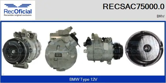 Compresseur, climatisation RECOFICIAL RECSAC75000.0