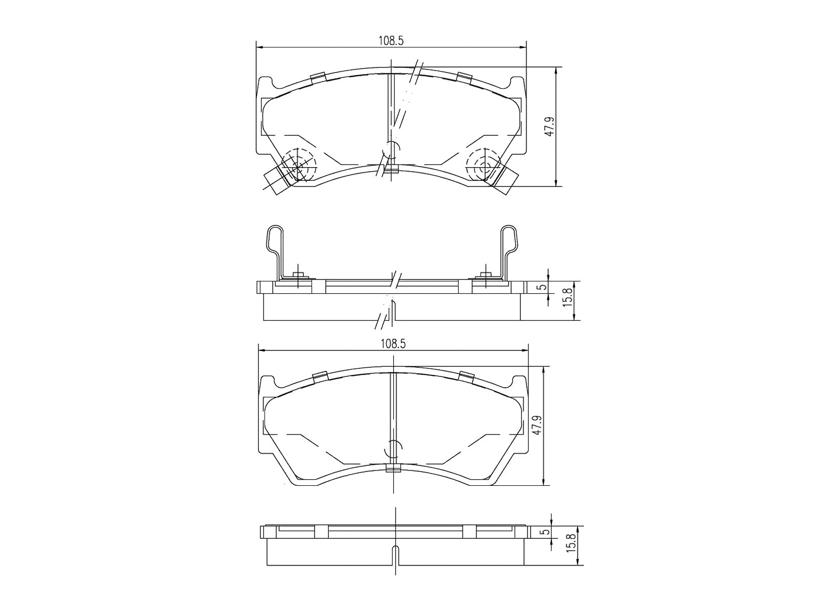 Kit de plaquettes de frein, frein à disque A.Z. Meisterteile AZMT-44-022-1021