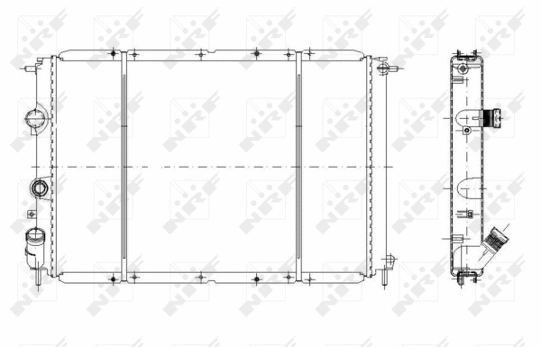 Radiateur, refroidissement du moteur NRF 58106