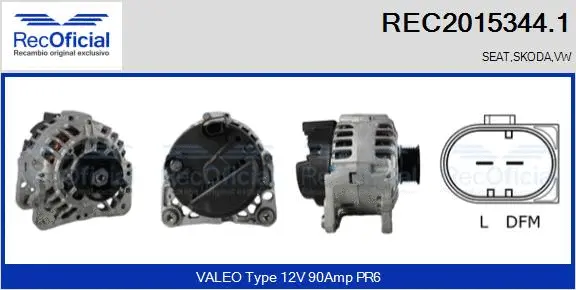 Alternateur RECOFICIAL REC2015344.1