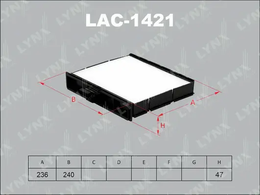 Filtre, air de l'habitacle LYNXAUTO LAC-1421