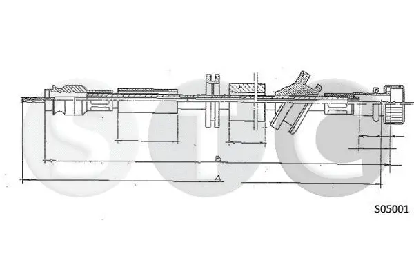 Câble flexible de commande de compteur STC T480915