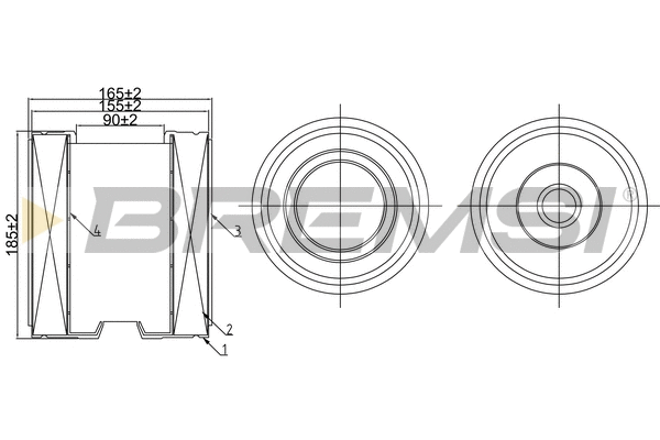 Filtre à air BREMSI FA1074