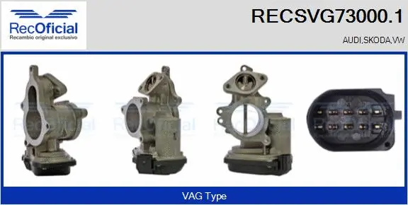 Vanne EGR RECOFICIAL RECSVG73000.1