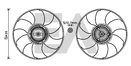 Roue du souffleur, refroidissement du moteur EACLIMA 35C77C01