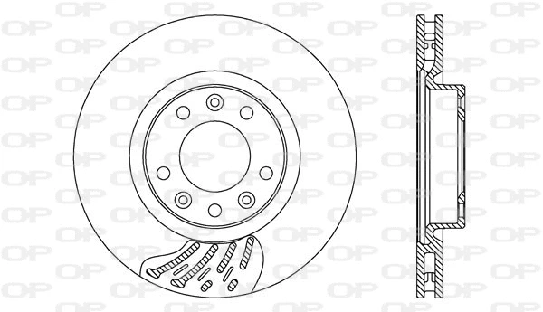 Disque de frein OPEN PARTS BDA2742.20