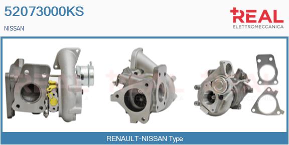 Turbocompresseur, suralimentation REAL 52073000KS