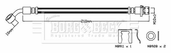Flexible de frein BORG & BECK BBH7756
