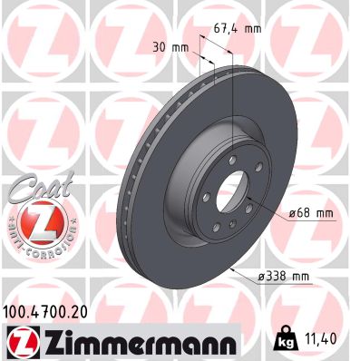 Disque de frein ZIMMERMANN 100.4700.20
