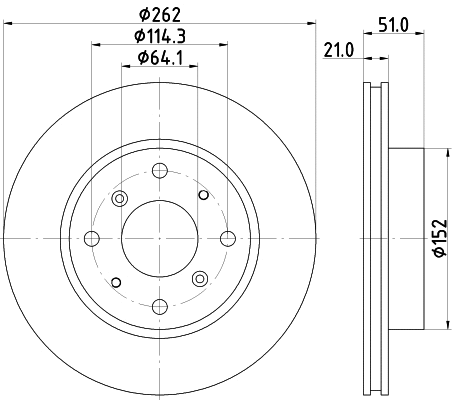 Disque de frein PAGID 52910