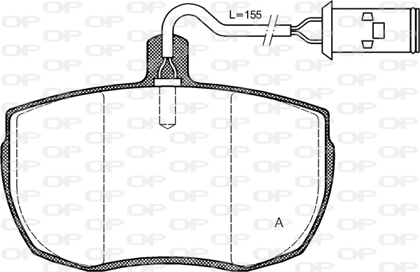 Kit de plaquettes de frein, frein à disque OPEN PARTS BPA0056.22
