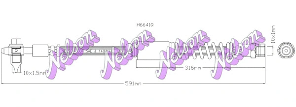 Flexible de frein KAWE H6641Q