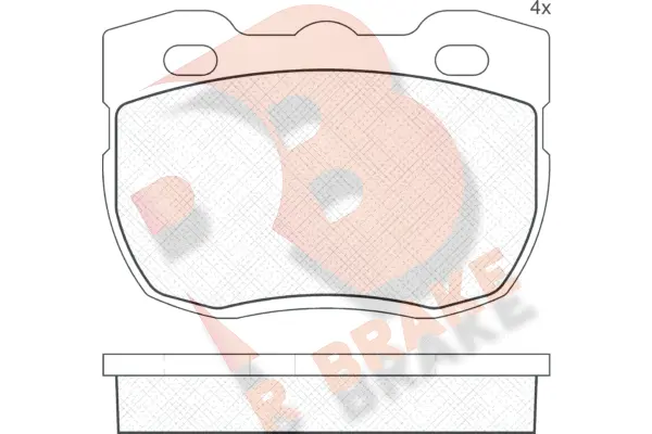 Kit de plaquettes de frein, frein à disque R BRAKE RB0800