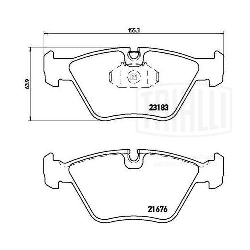 Kit de plaquettes de frein, frein à disque TRIALLI PF 4184