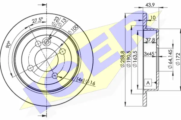 Disque de frein ICER 78BD8571-2