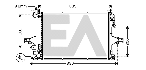 Radiateur, refroidissement du moteur EACLIMA 31R78031