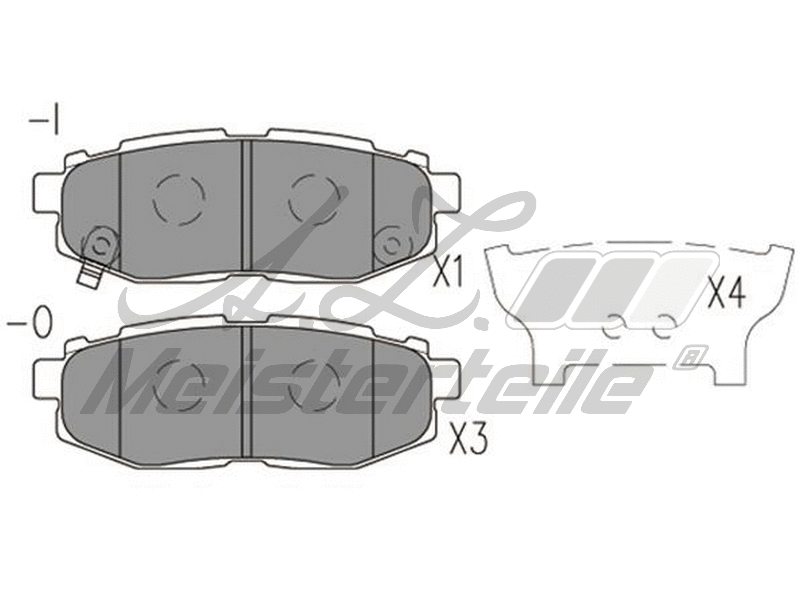 Kit de plaquettes de frein, frein à disque A.Z. Meisterteile AZMT-44-022-1745