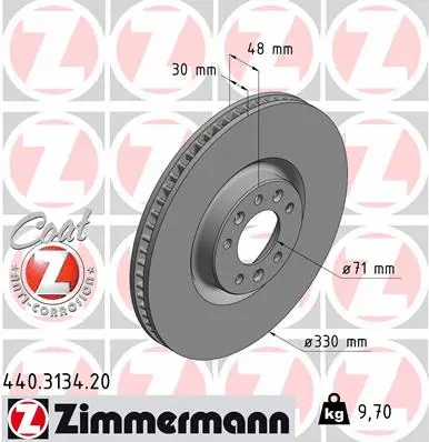 Disque de frein ZIMMERMANN 440.3134.20