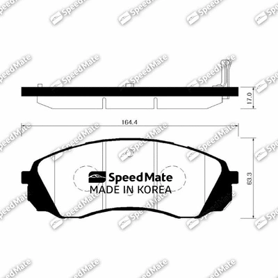 Kit de plaquettes de frein, frein à disque SpeedMate SM-BPH041