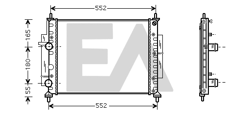Radiateur, refroidissement du moteur EACLIMA 31R25113