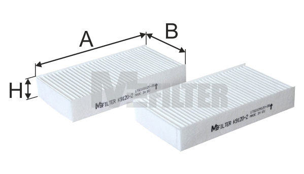 Filtre, air de l'habitacle MFILTER K 9120-2