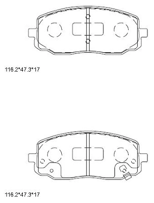 Kit de plaquettes de frein, frein à disque ASIMCO KD9741