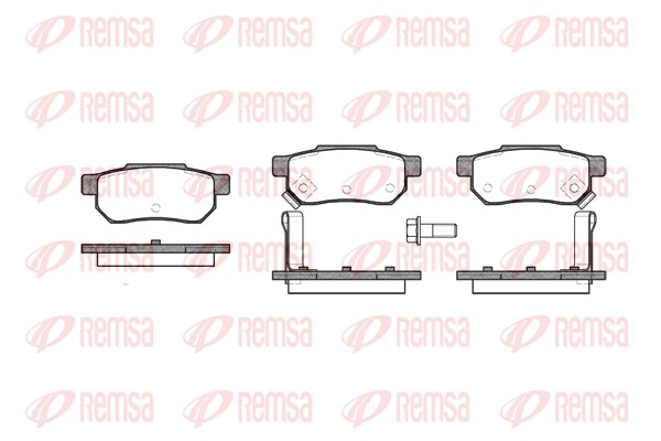 Kit de plaquettes de frein, frein à disque REMSA 0233.12