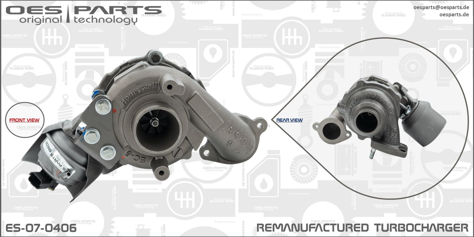 Turbocompresseur, suralimentation OES PARTS ES-07-0406
