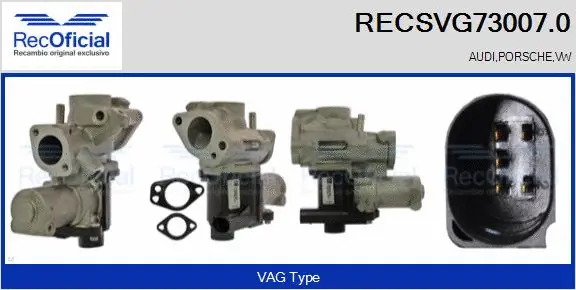 Vanne EGR RECOFICIAL RECSVG73007.0