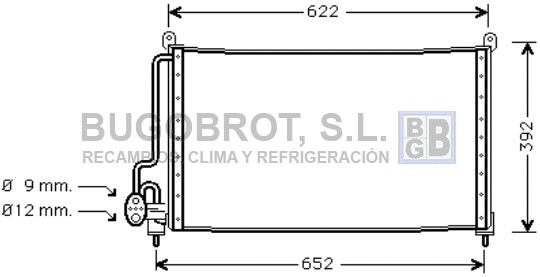 Condenseur, climatisation BUGOBROT 62-OL5229