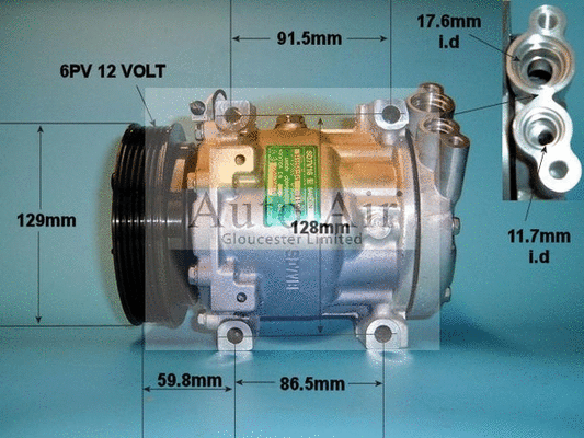 Compresseur, climatisation AUTO AIR GLOUCESTER 14-1204
