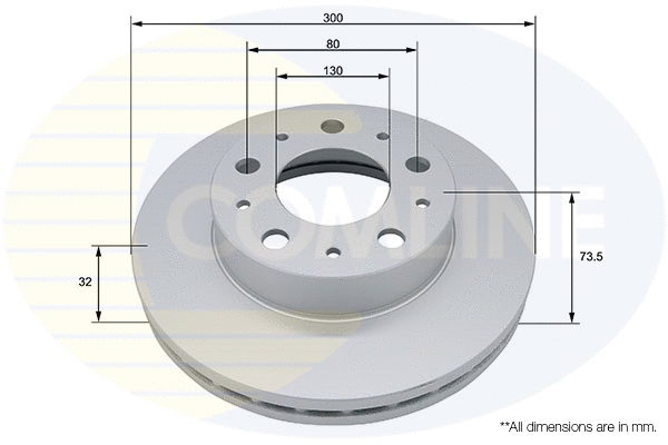 Disque de frein COMLINE ADC5013V