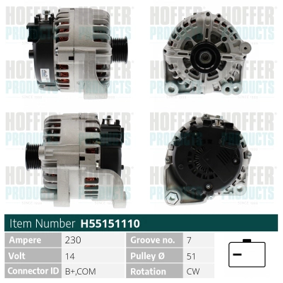 Alternateur HOFFER H55151110