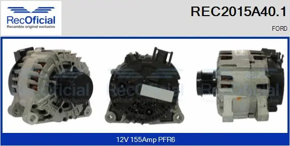 Alternateur RECOFICIAL REC2015A40.1