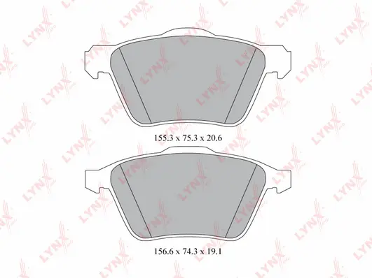 Kit de plaquettes de frein, frein à disque LYNXAUTO BD-7814