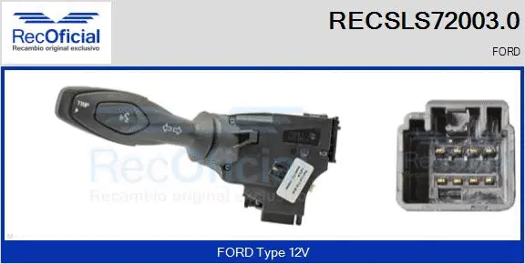 Commutateur de colonne de direction RECOFICIAL RECSLS72003.0
